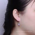 Trendy Birthstone Silver Hook Earrings (SH-E0237)